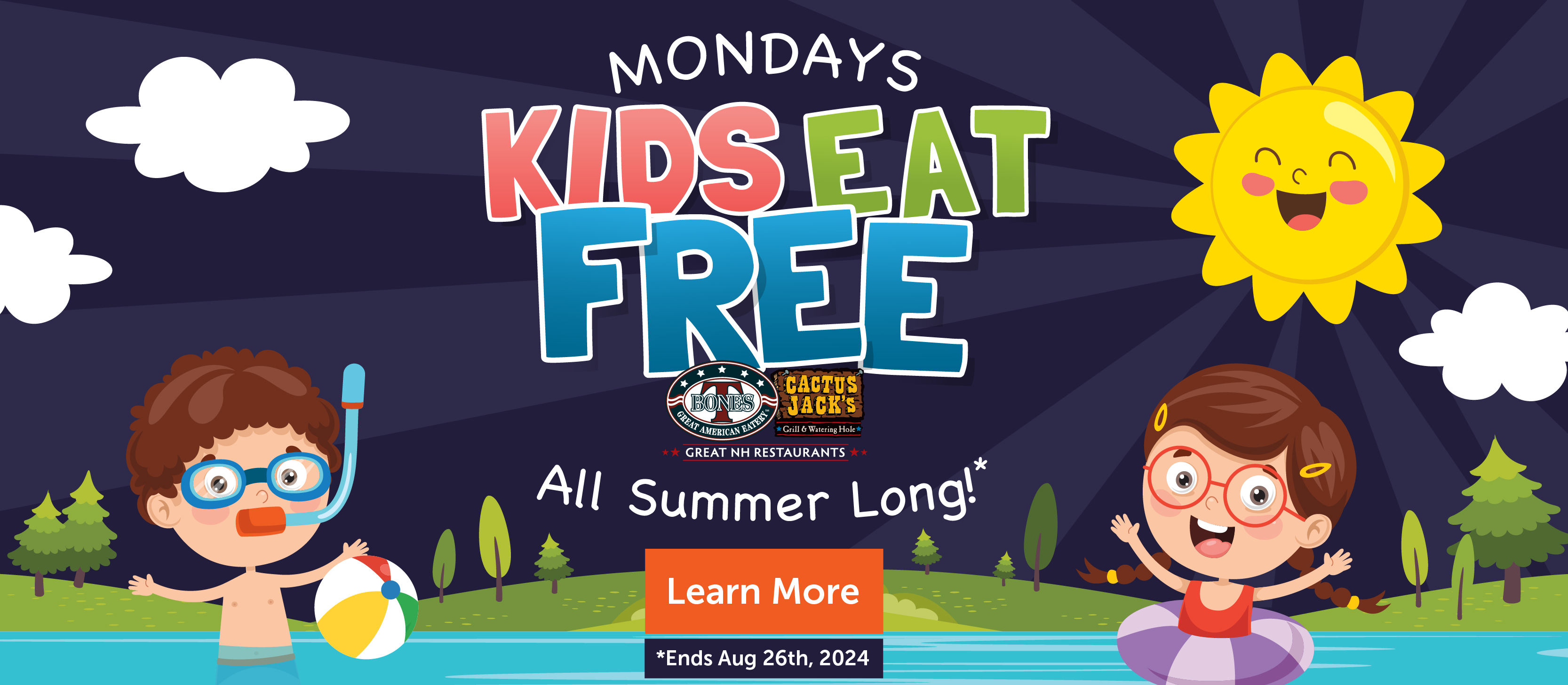 Mondays Kids Eat FREE*